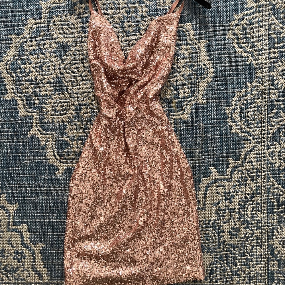 Sequined pink celebration dress